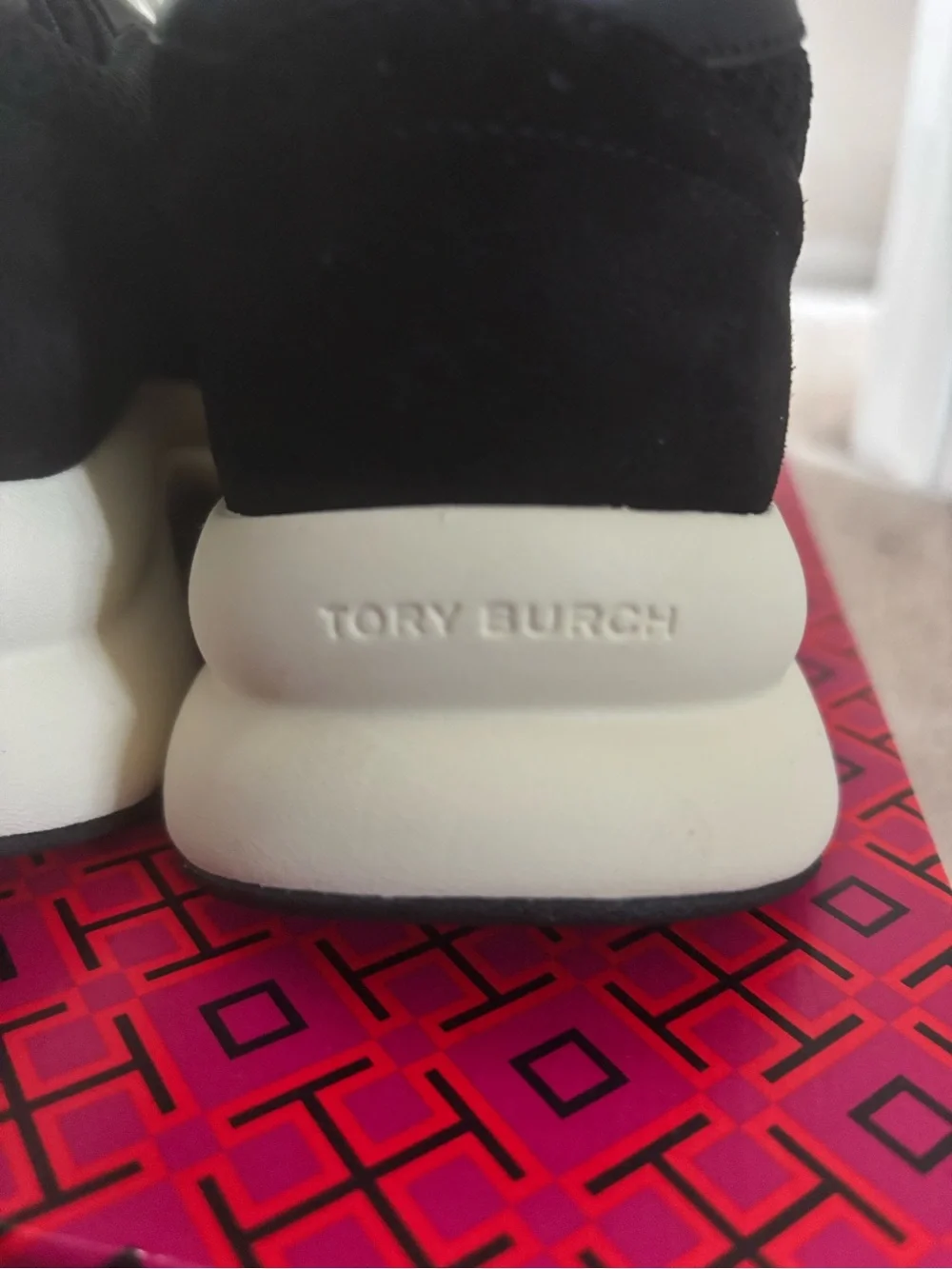 Tory Burch Black and White Chunky Platform Sneakers